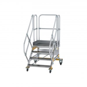 GÜNZBURGER Plattformtreppe 45° fahrbar Stufenbreite 800 mm