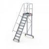 ALTREX Fahrbare Plattformtreppe mit 4 Rollen – mit Geländer und Handlauf, beidseitig *