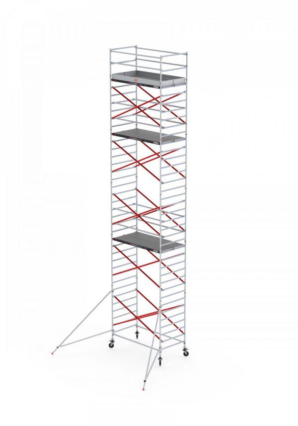ALTREX RS TOWER 52 – Aluminium Fahrgerüst breit 1.35 m – 4,20 bis 14,20 m Arbeitshöhe – Plattform 185 cm