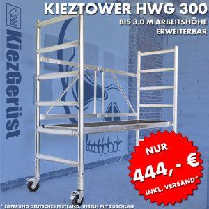 AKTIONSANGEBOT: KiezTower Zimmergerüst 300 HWG bis 3,0 m Arbeitshöhe