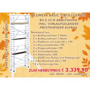 Herbstangebot ALUMEXX Basic-S bis 8,20 m Arbeitshöhe