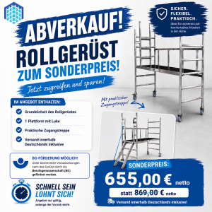 AC Steigtechnik “xPress PRO-S 1004” Zimmerfahrgerüst mit Zugangstreppe ABVERKAUF AC Steigtechnik “xPress PRO-S 1004” Zimmerfahrgerüst mit Zugangstreppe ABVERKAUF